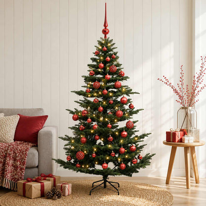 vidaXL Artificial Christmas Tree with Bauble 150 LEDs Green Height 120 cm