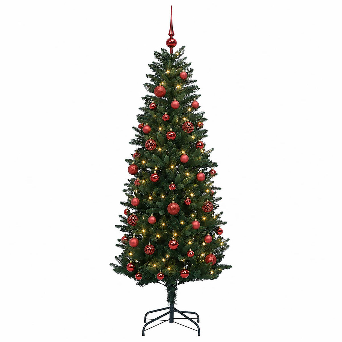 vidaXL Artificial Christmas Tree with Bauble 120 cm 150 LEDs 4