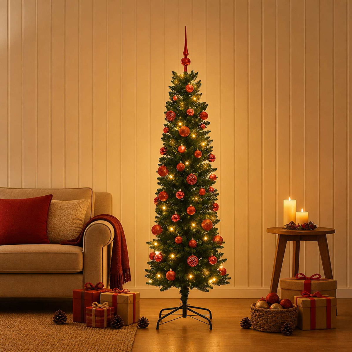 Artificial Slim Christmas Tree