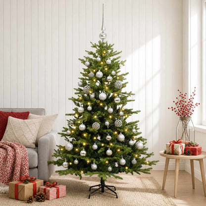 vidaXL Artificial Christmas Tree with Bauble 120 cm 150 LEDs 1