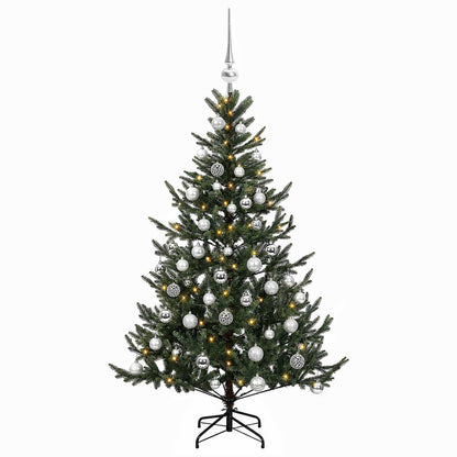 vidaXL Artificial Christmas Tree with Bauble 120 cm 150 LEDs 4