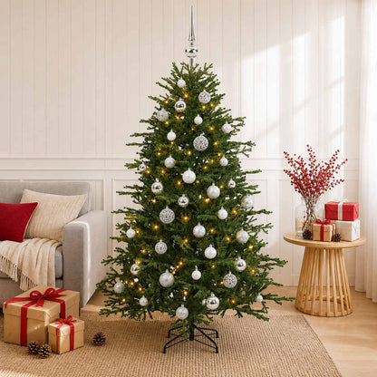 Artificial Christmas Tree Bauble LEDs silver balls