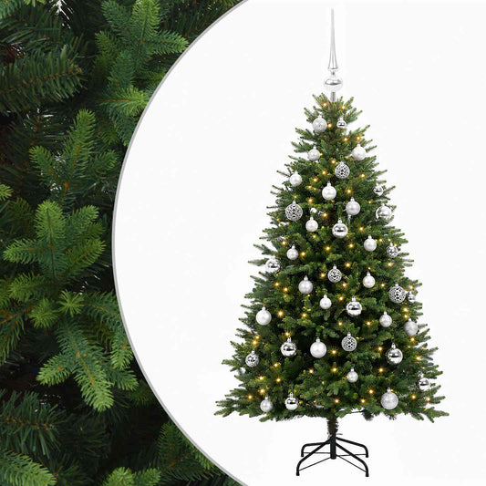 vidaXL Artificial Christmas Tree with Bauble 150 cm 150 LEDs 2