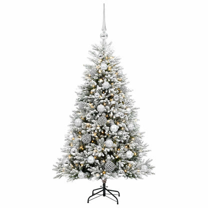vidaXL Artificial Christmas Tree with Bauble 120 cm 150 LEDs 4