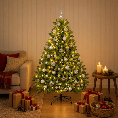 vidaXL Artificial Christmas Tree Light Green with Bauble 120 cm 1