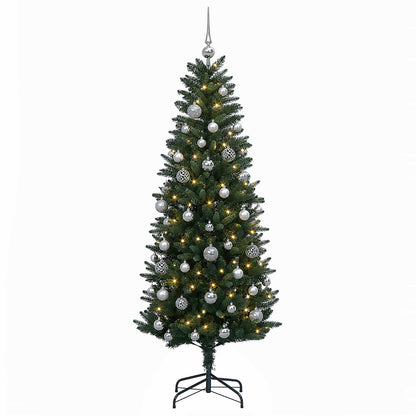 vidaXL Artificial Christmas Tree with Bauble 120 cm 150 LEDs 4