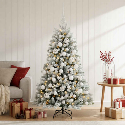 vidaXL Artificial Christmas Tree with Bauble 120 cm 150 LEDs 1