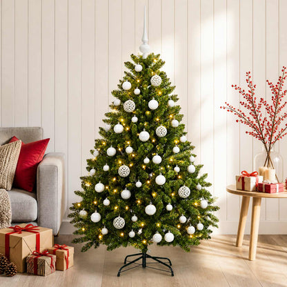 vidaXL Artificial Christmas Tree Light Green with Bauble 120 cm 1