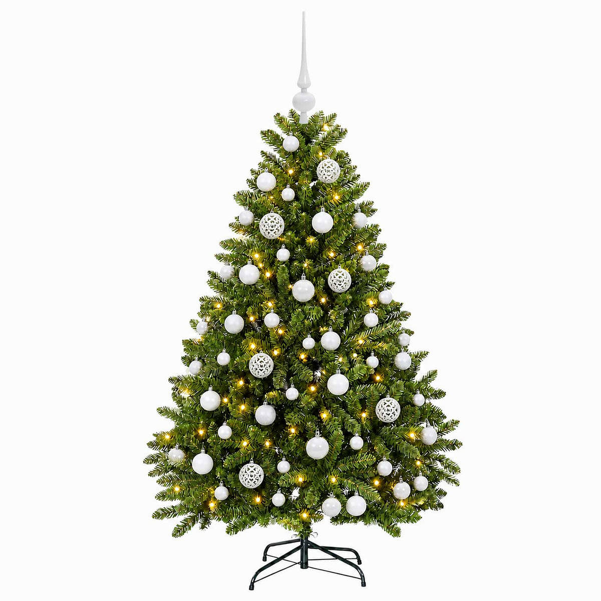 vidaXL Artificial Christmas Tree Light Green with Bauble 120 cm 4
