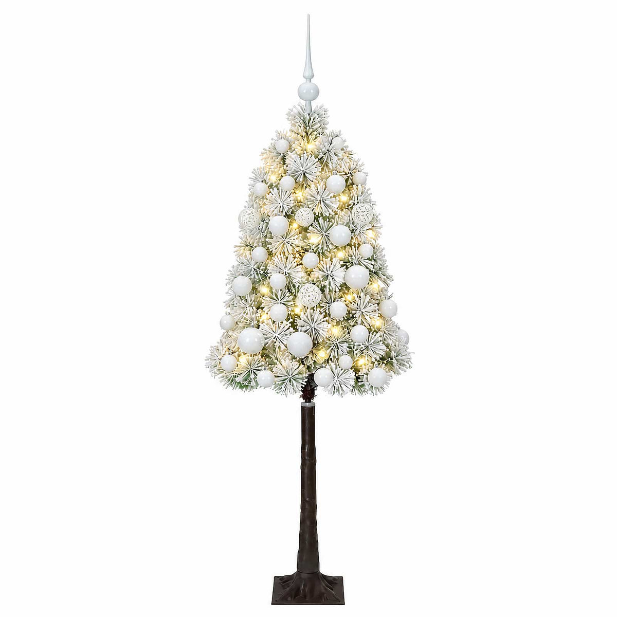 vidaXL Artificial Hinged Christmas Tree with Baubles 120 cm 150 LEDs 4