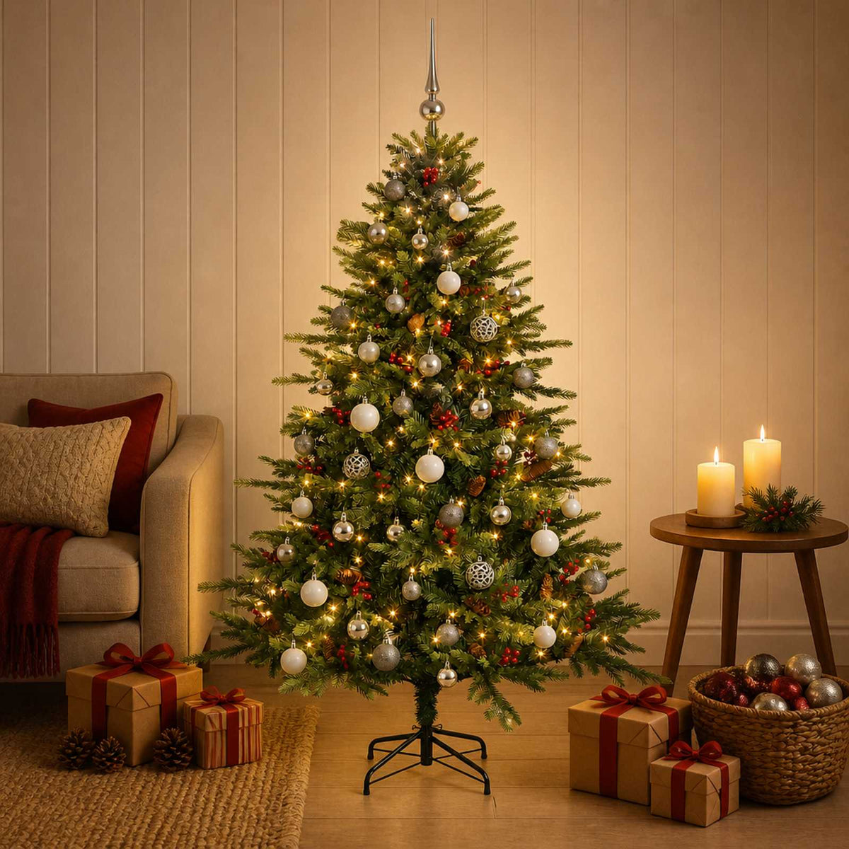 Artificial Christmas Tree Bauble LEDs