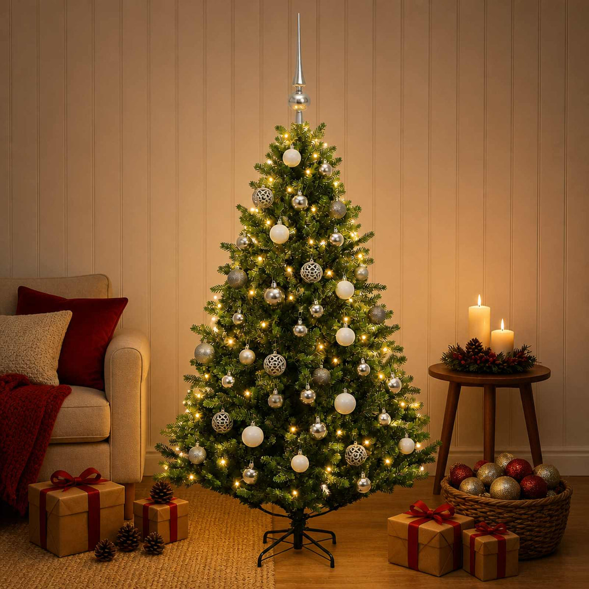 Artificial Christmas Tree Bauble LEDs