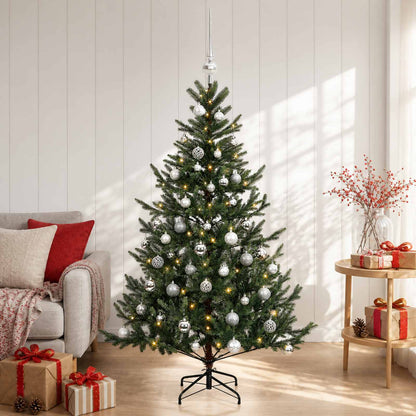 vidaXL Artificial Christmas Tree with Bauble 120 cm 150 LEDs 3