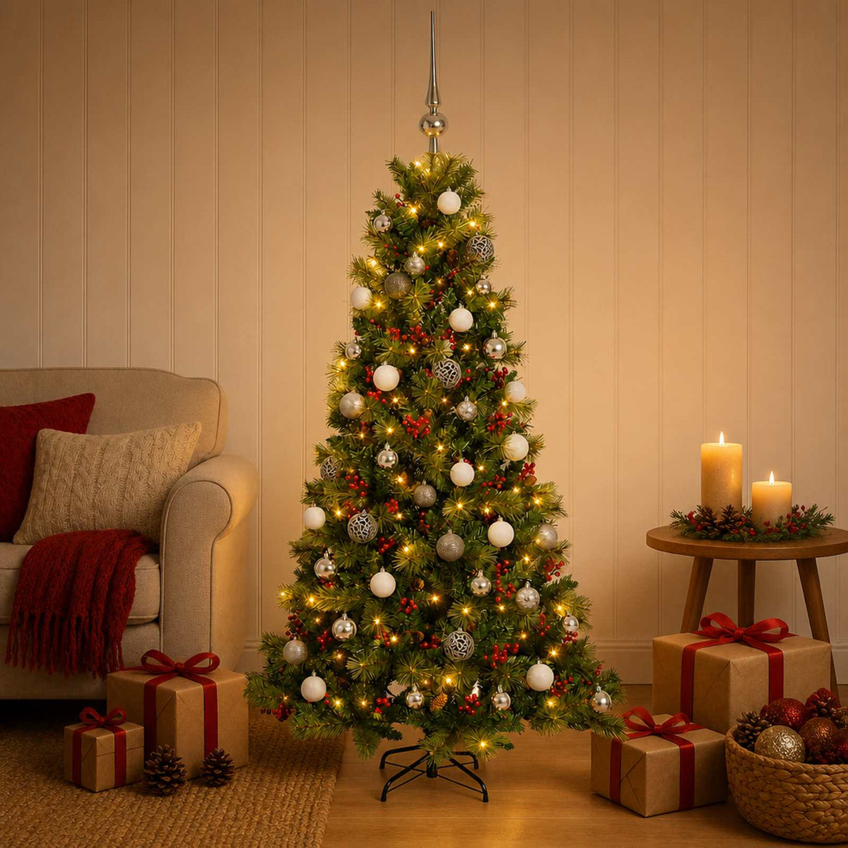 Artificial Christmas Tree Bauble LEDs