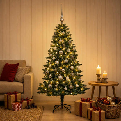 vidaXL Artificial Christmas Tree with Bauble 150 cm 150 LEDs 3