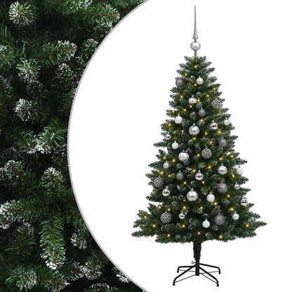 vidaXL Artificial Christmas Tree with Bauble 150 cm 150 LEDs 2