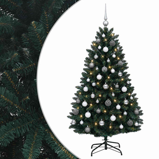 vidaXL Artificial Christmas Tree Dark Green with Bauble 150 cm 2