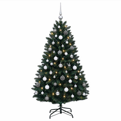 vidaXL Artificial Christmas Tree Dark Green with Bauble 150 cm 4