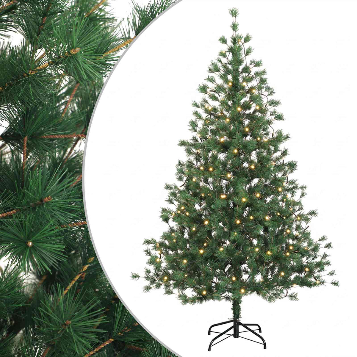 Artificial Christmas Tree Bauble LEDs Height