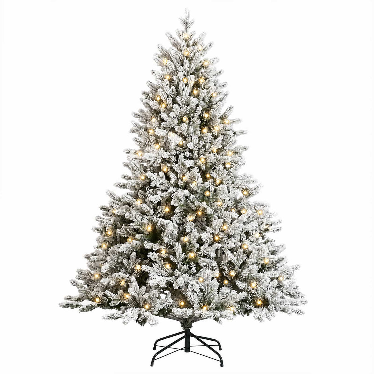 Artificial Hinged Christmas Tree 300 LEDs Warm White 180 cm