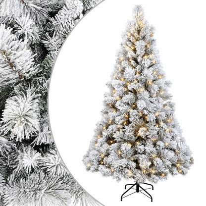 Artificial Hinged Christmas Tree 300 LEDs Warm White 180 cm