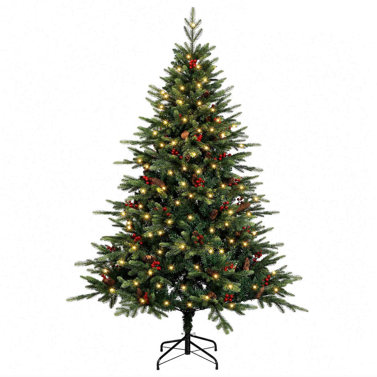 Artificial Christmas Tree Bauble LEDs Green