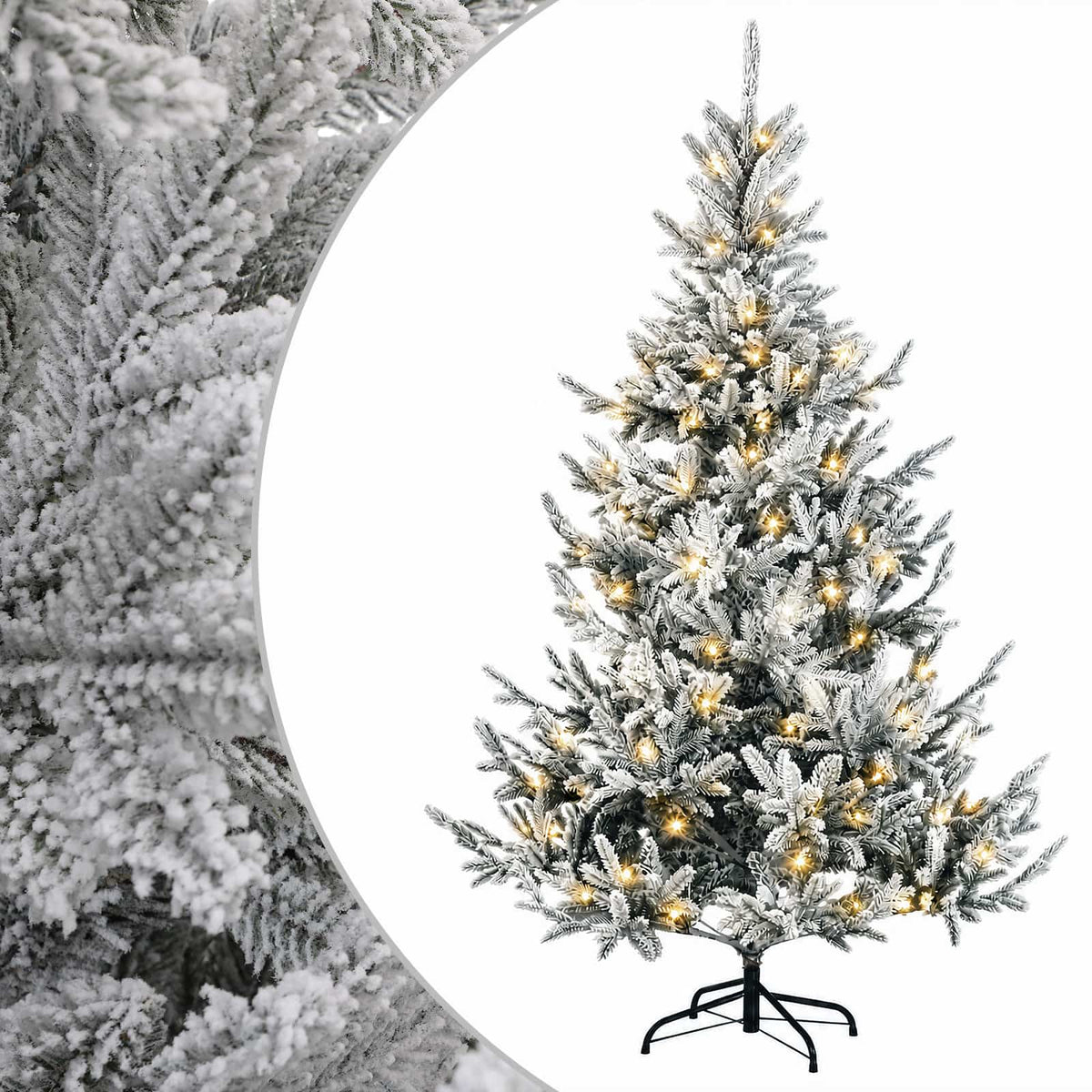 Artificial Christmas Tree Bauble LEDs Green White