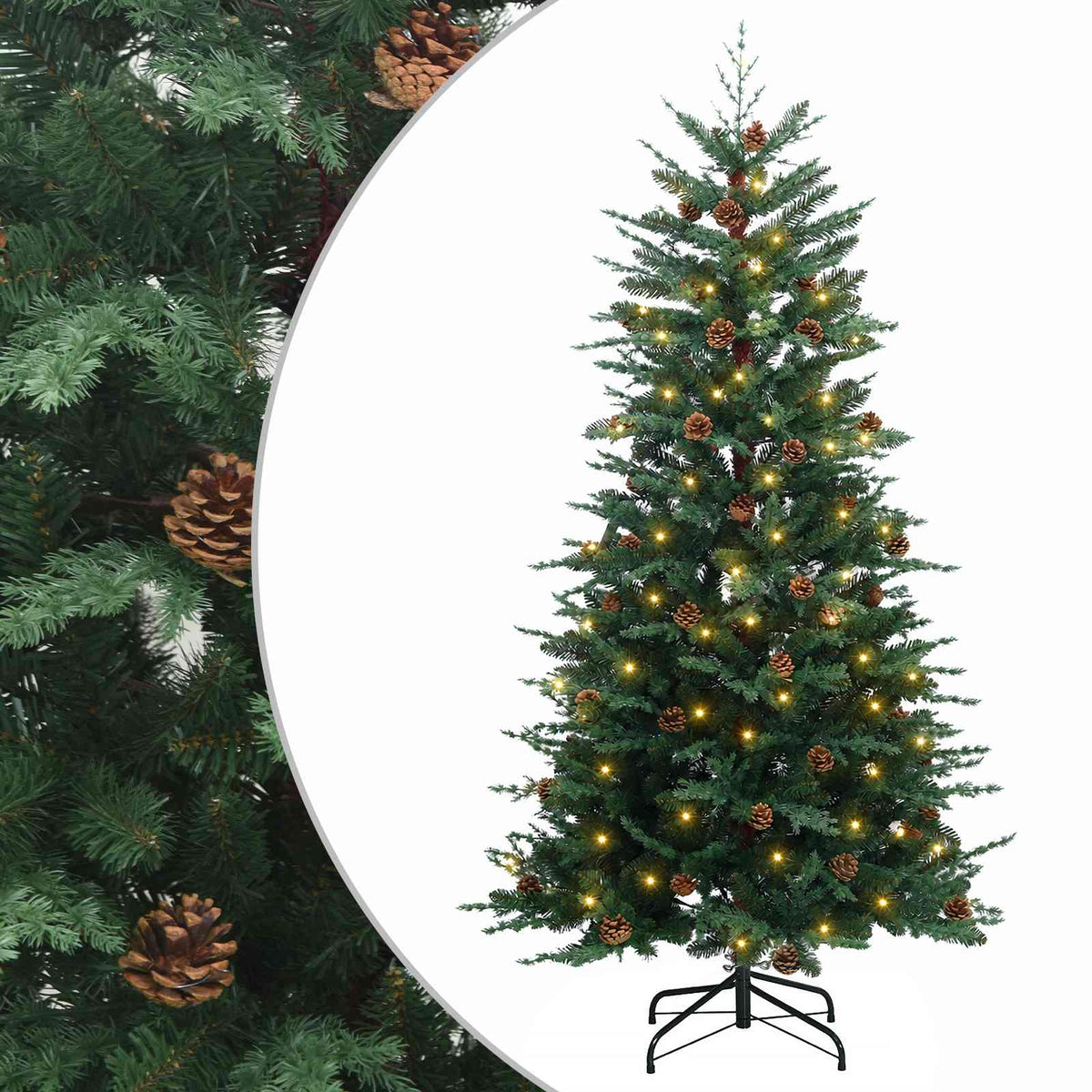 Artificial Hinged Christmas Tree LEDs Warm White