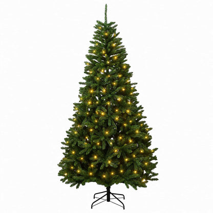 Artificial Christmas Tree Mid-green Bauble LEDs Medium Green