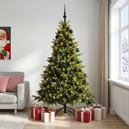 Artificial Christmas Tree Bauble LEDs black balls