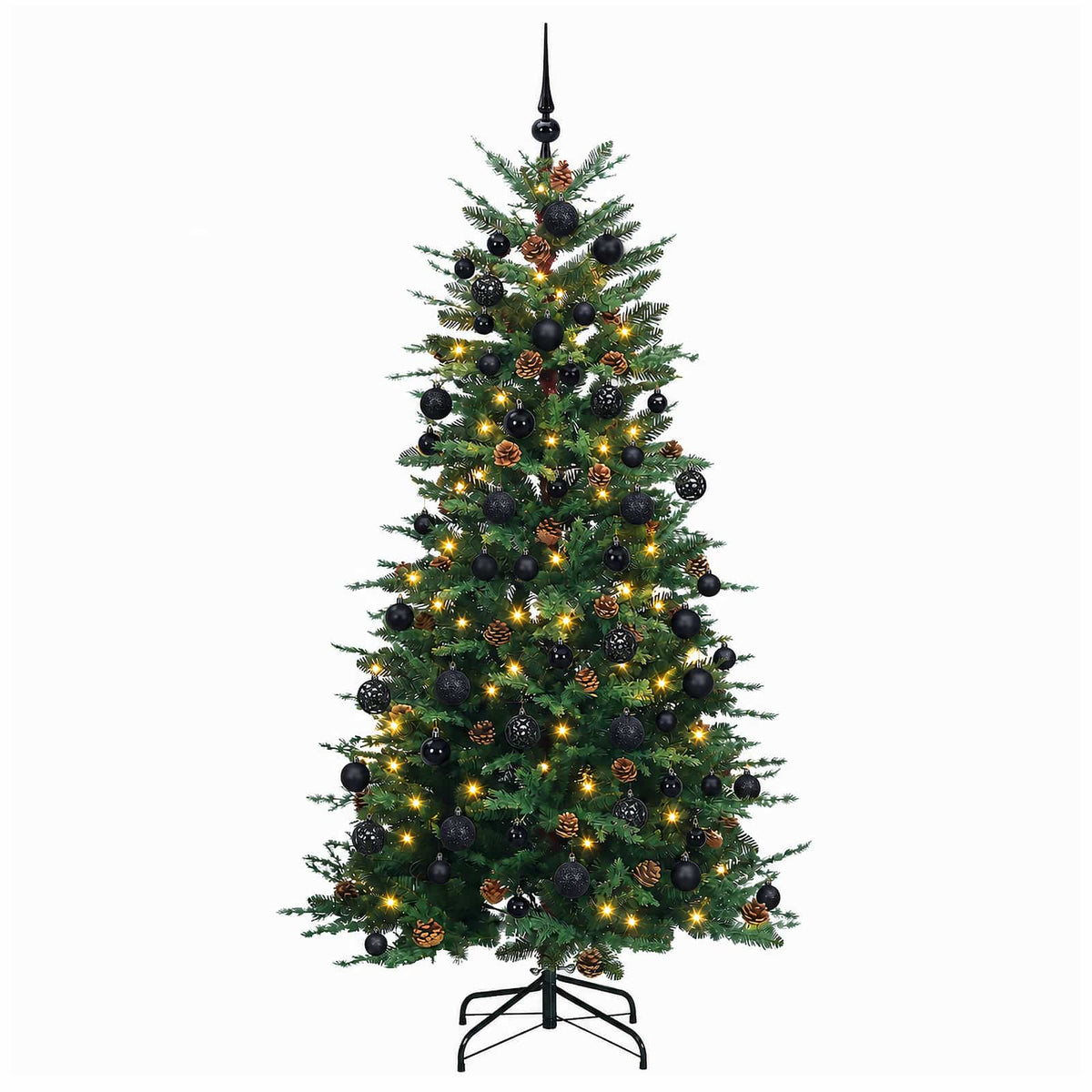 vidaXL Artificial Christmas Tree with Bauble 240 cm 300 LEDs 4