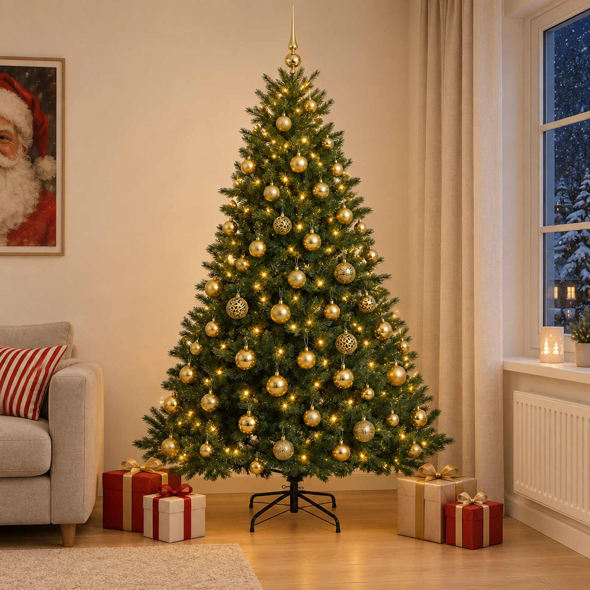Artificial Christmas Tree Bauble LEDs