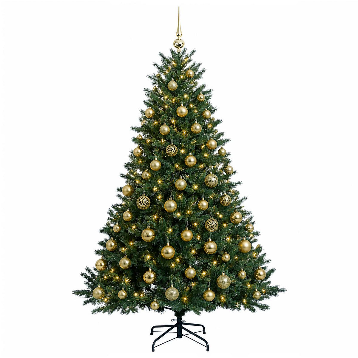 vidaXL Artificial Christmas Tree with Bauble 240 cm 300 LEDs 4