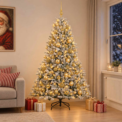 vidaXL Artificial Christmas Tree with Bauble 240 cm 300 LEDs 3