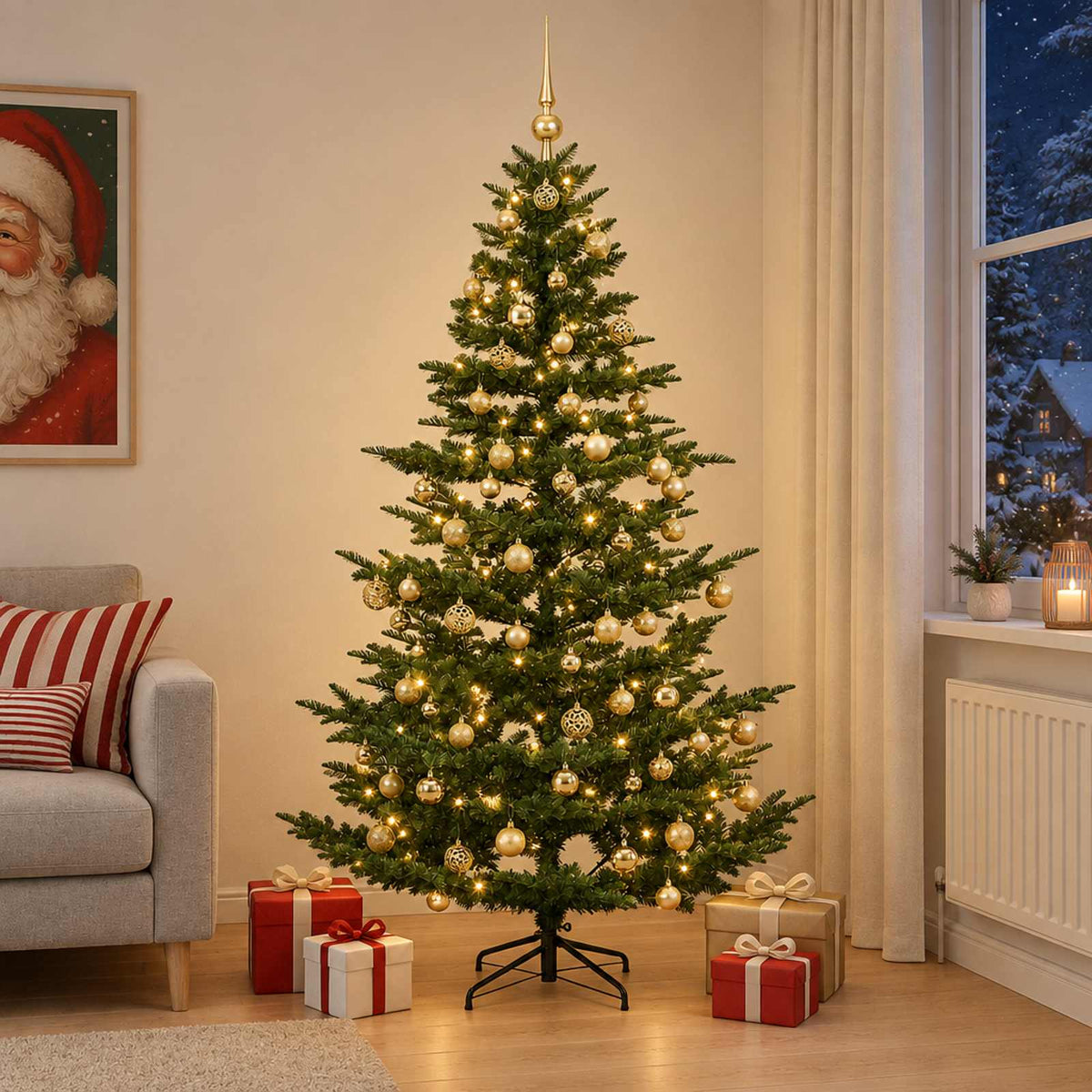Artificial Christmas Tree Bauble LEDs