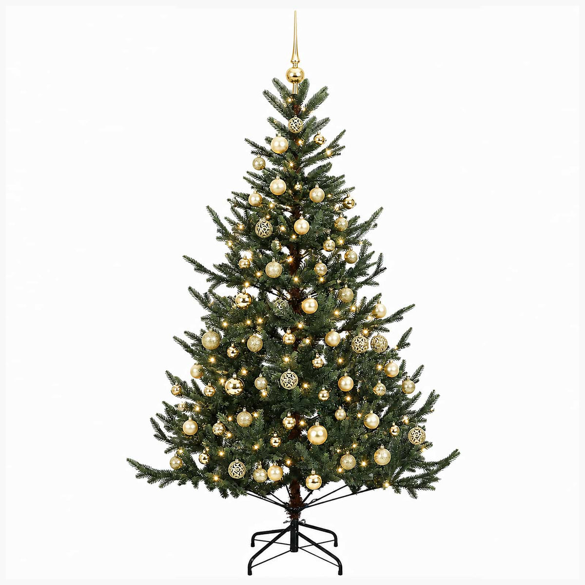 vidaXL Artificial Christmas Tree with Bauble 240 cm 300 LEDs 4