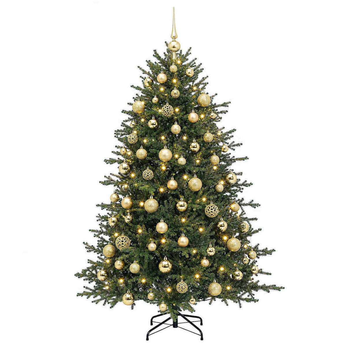 vidaXL Artificial Christmas Tree with Bauble 240 cm 300 LEDs 4
