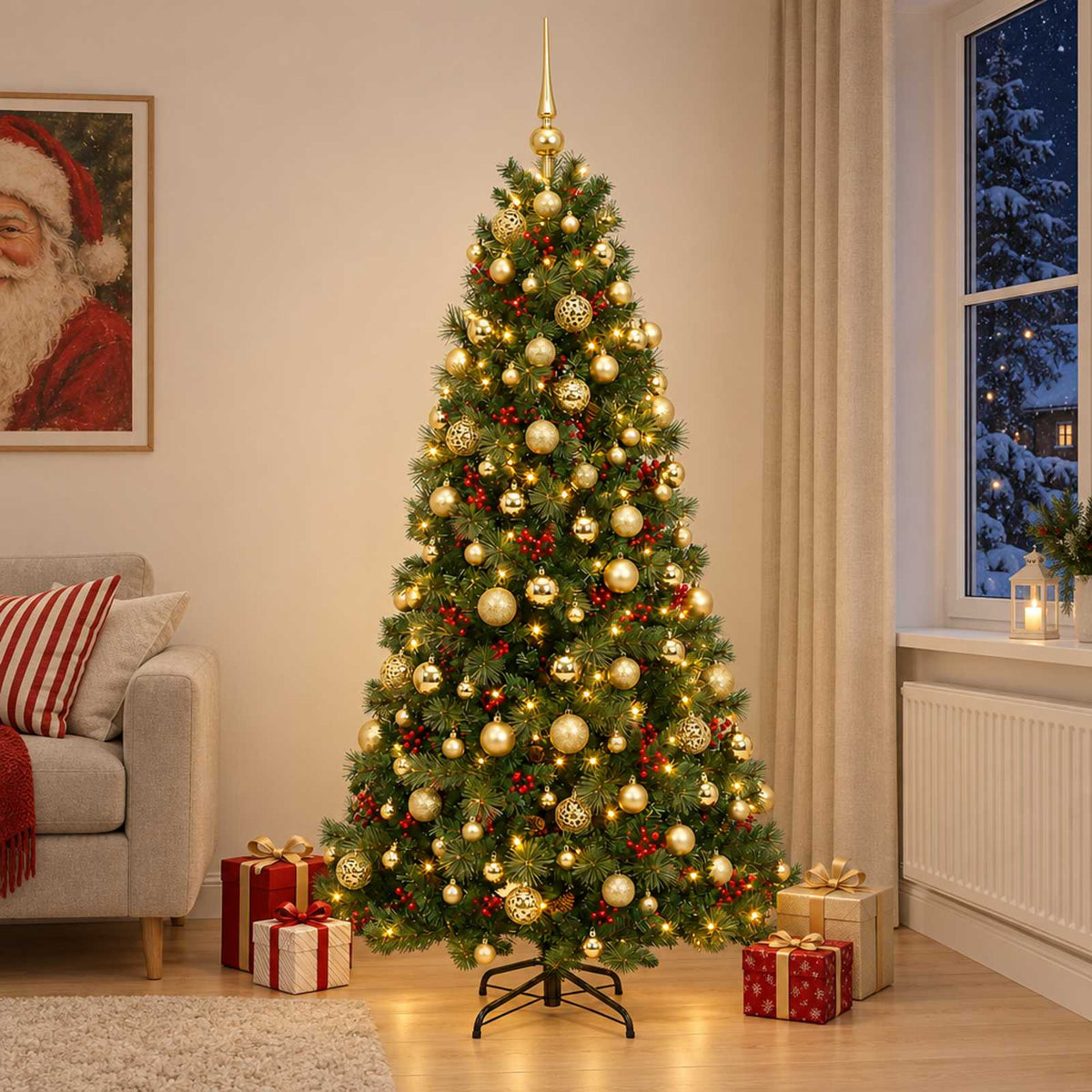 Artificial Christmas Tree Bauble LEDs