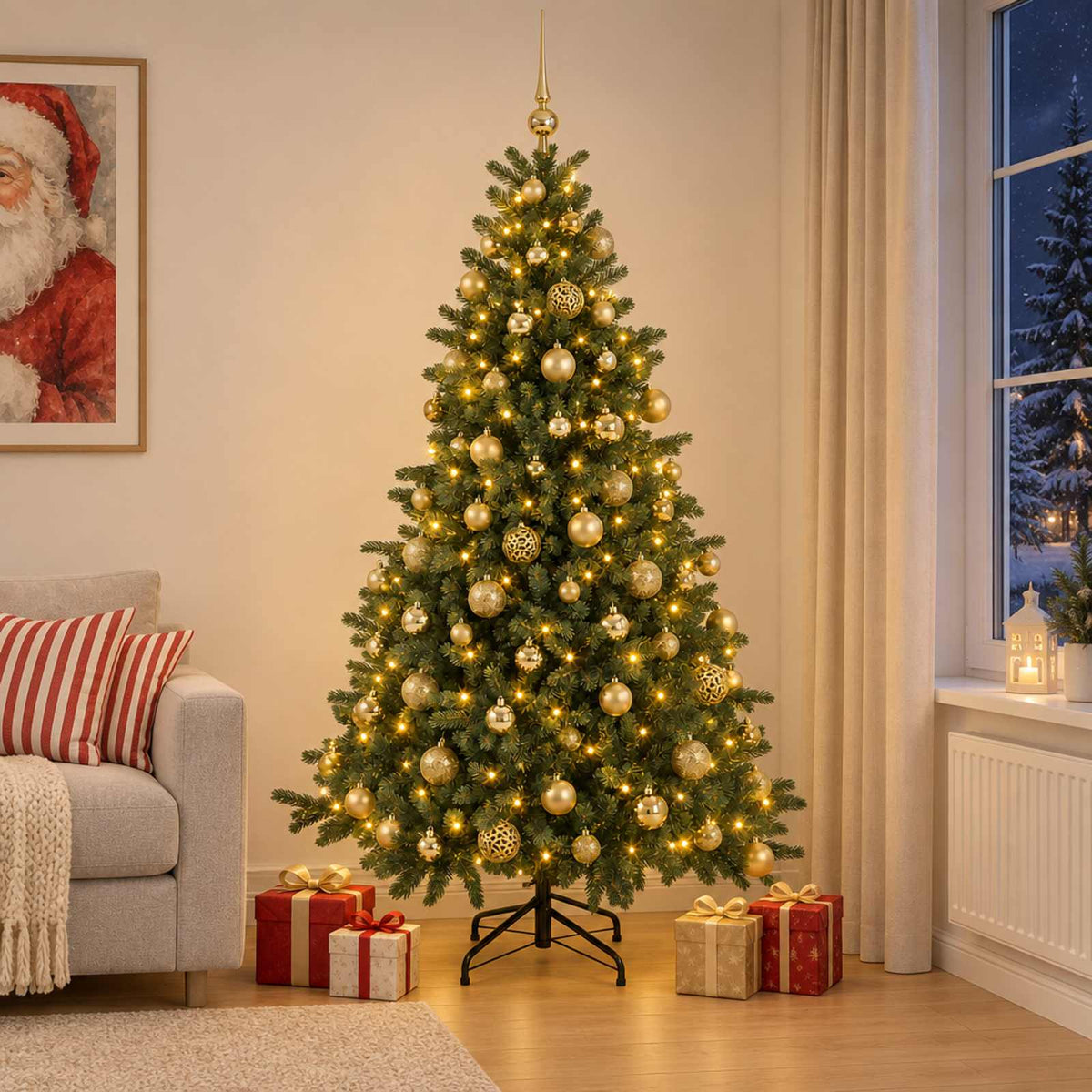 Artificial Christmas Tree Bauble LEDs