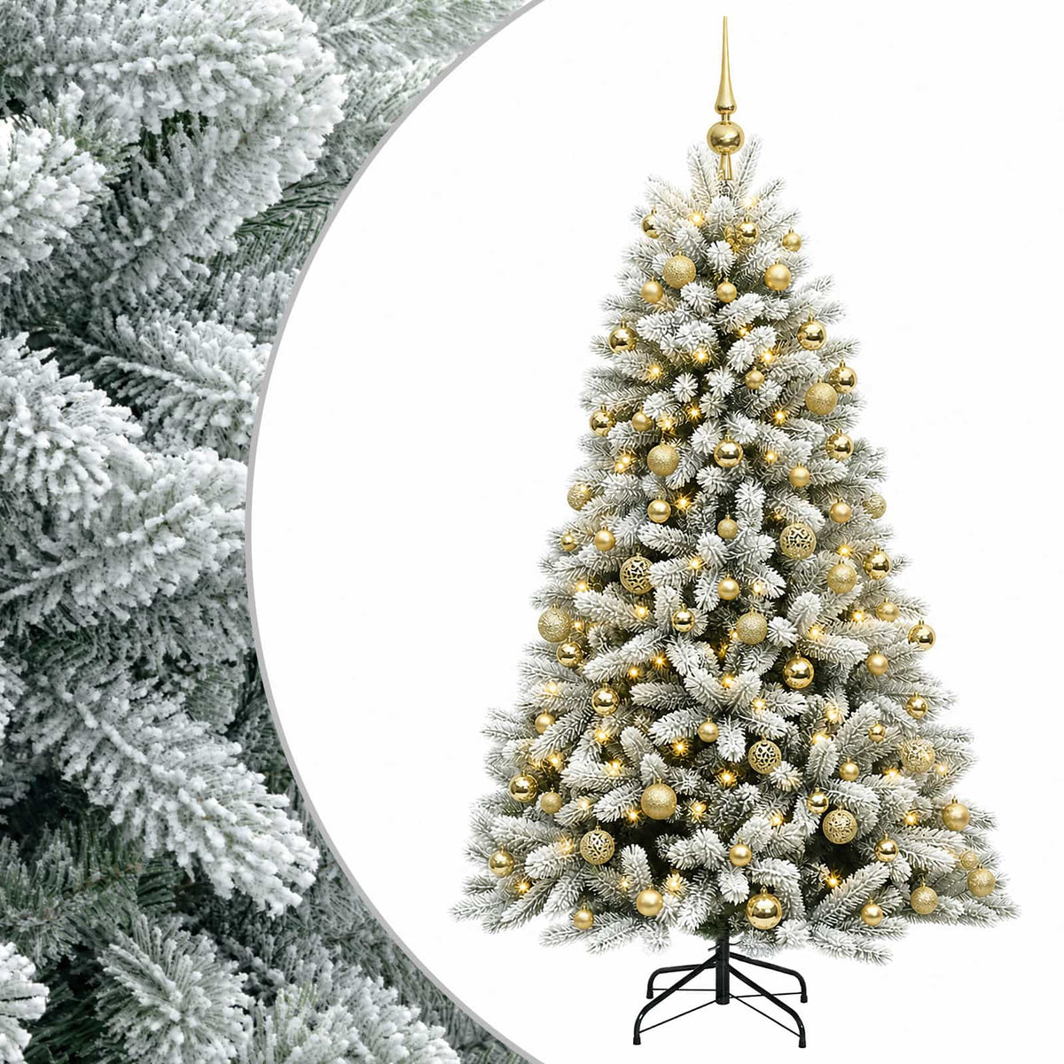 vidaXL Artificial Christmas Tree with Bauble 180 cm 300 LEDs 2