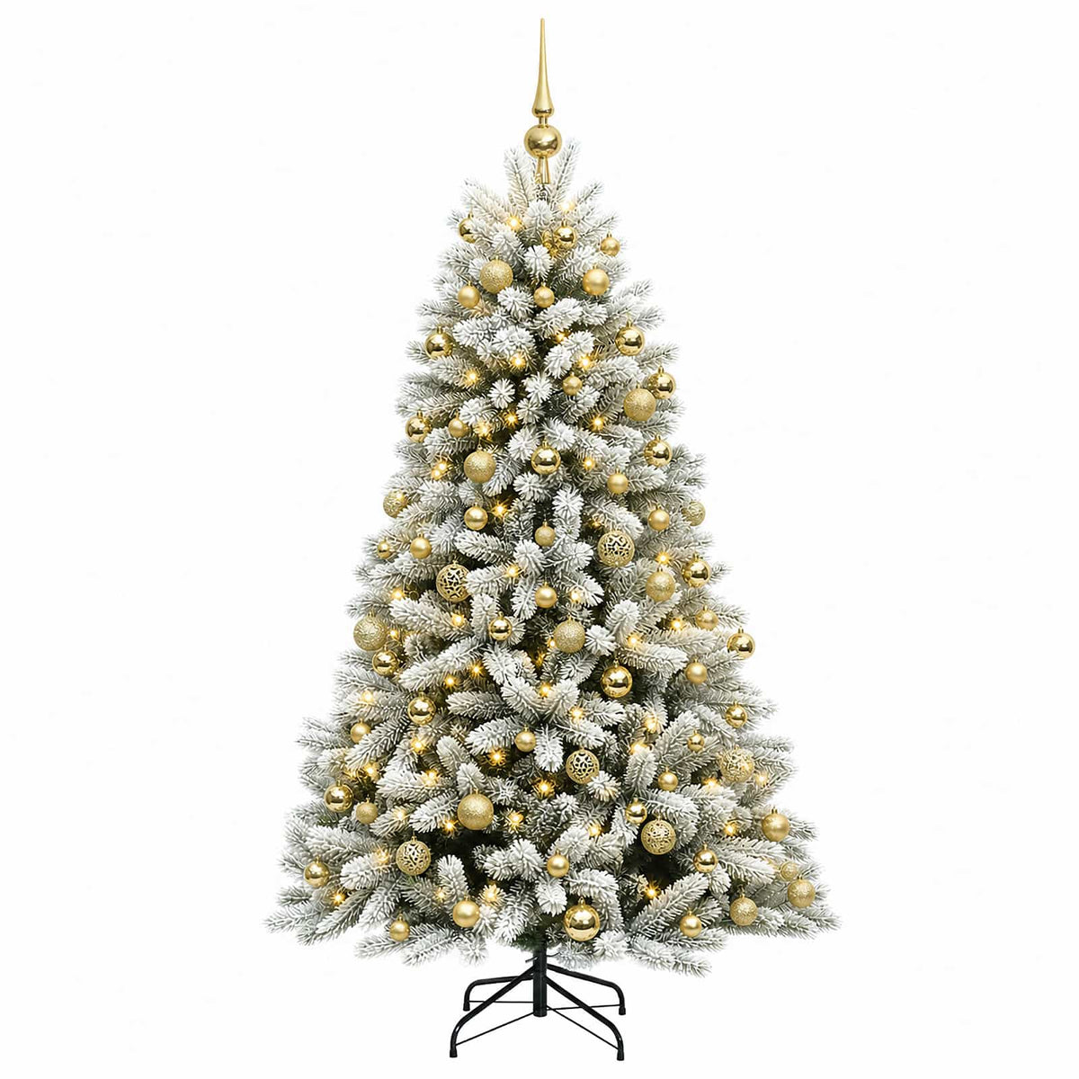vidaXL Artificial Christmas Tree with Bauble 180 cm 300 LEDs 4
