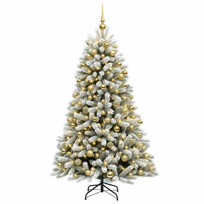 vidaXL Artificial Christmas Tree with Bauble 180 cm 300 LEDs 4
