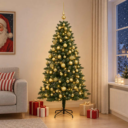 vidaXL Artificial Christmas Tree with Bauble 210 cm 300 LEDs 3