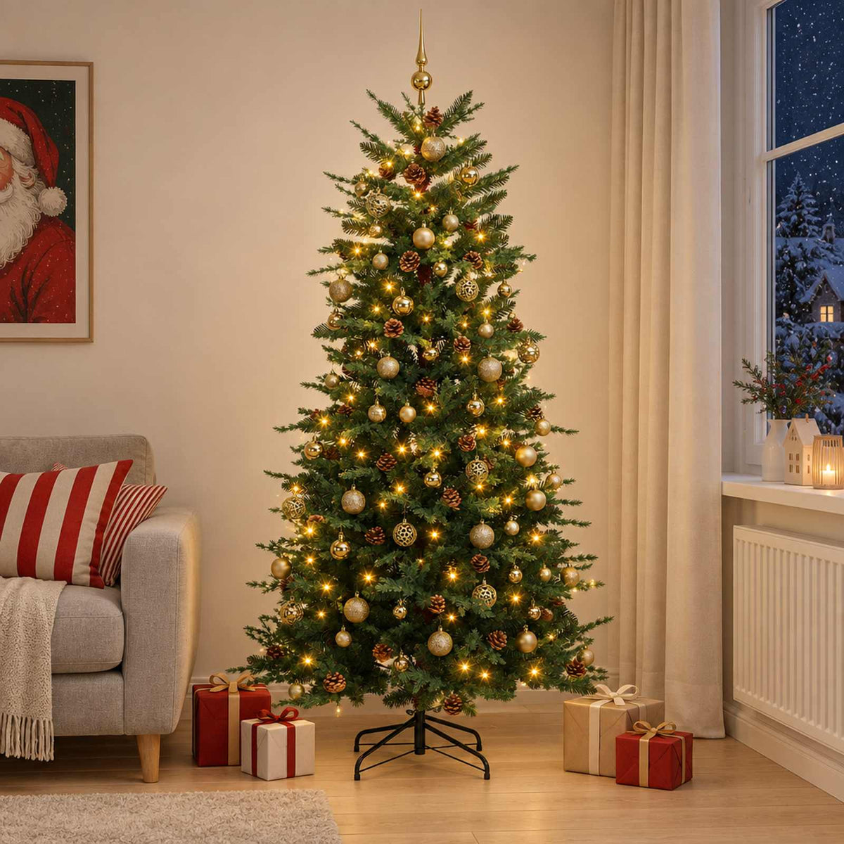 Artificial Christmas Tree Bauble LEDs