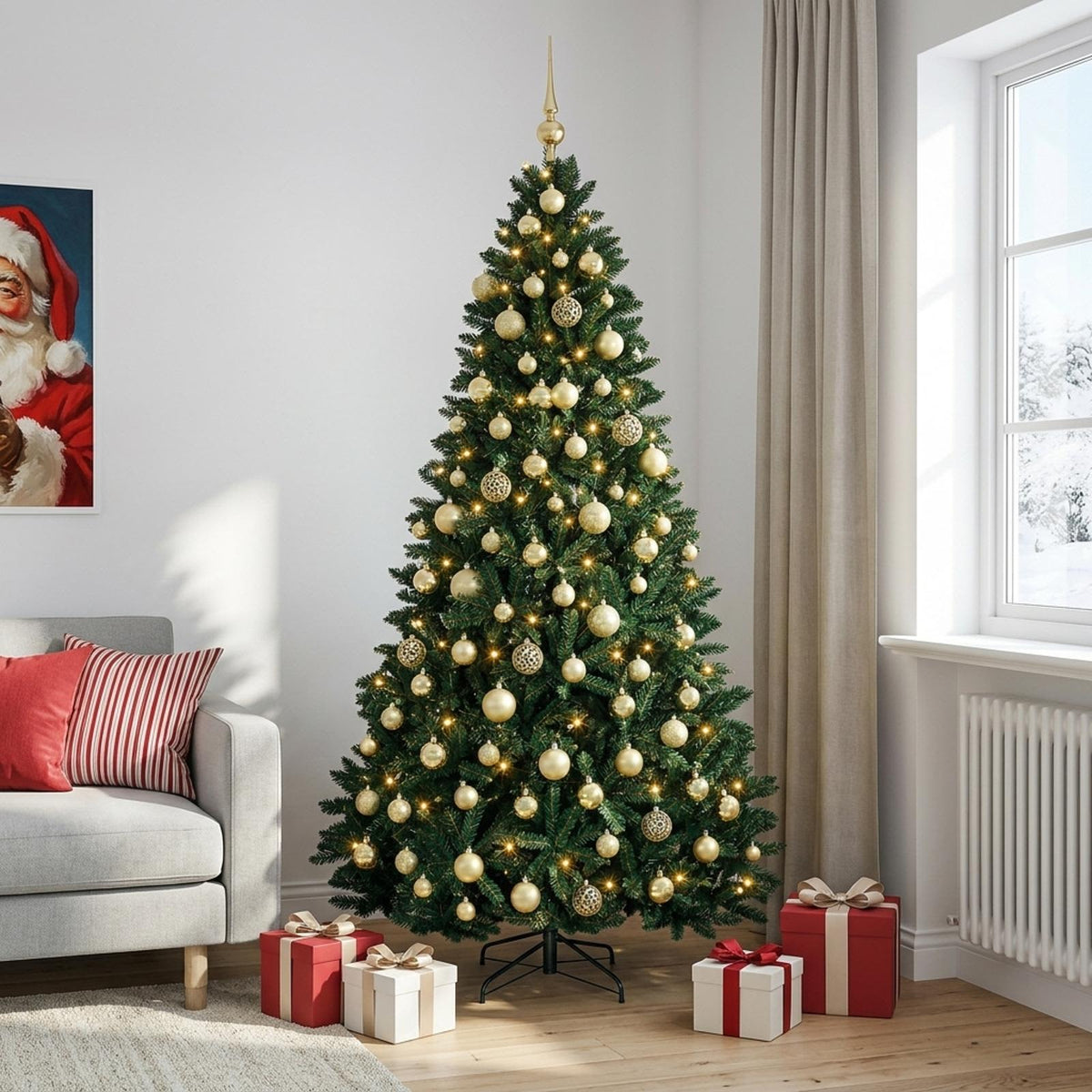 Artificial Christmas Tree Dark Green Bauble