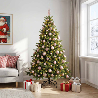 Artificial Christmas Tree Bauble LEDs pink balls