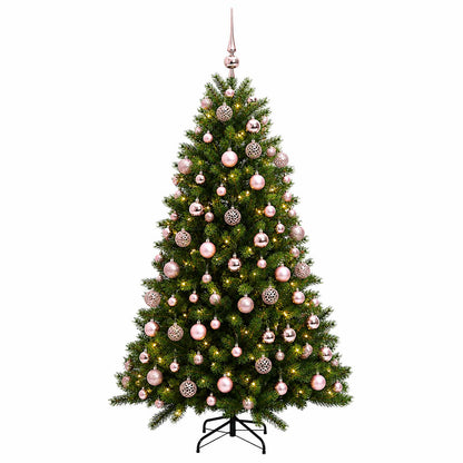 vidaXL Artificial Christmas Tree with Bauble 210 cm 300 LEDs 4