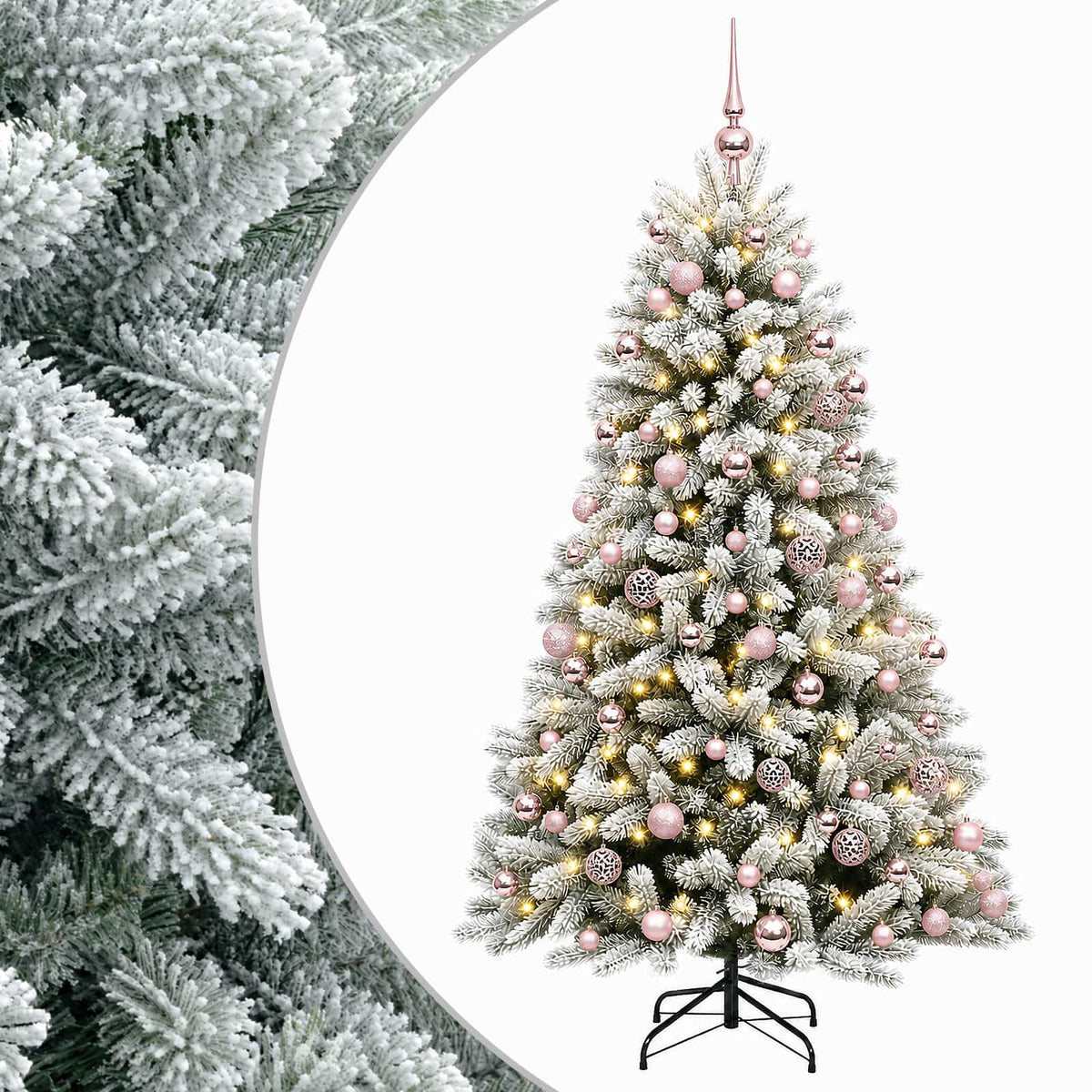 vidaXL Artificial Christmas Tree with Bauble 180 cm 300 LEDs 2