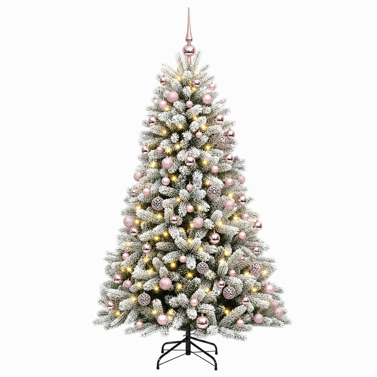 vidaXL Artificial Christmas Tree with Bauble 180 cm 300 LEDs 4