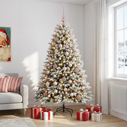 vidaXL Artificial Christmas Tree with Bauble 180 cm 300 LEDs 1